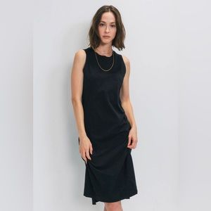 Lynn Relaxed Midi Muscle Easy Standard Dress, black, size L